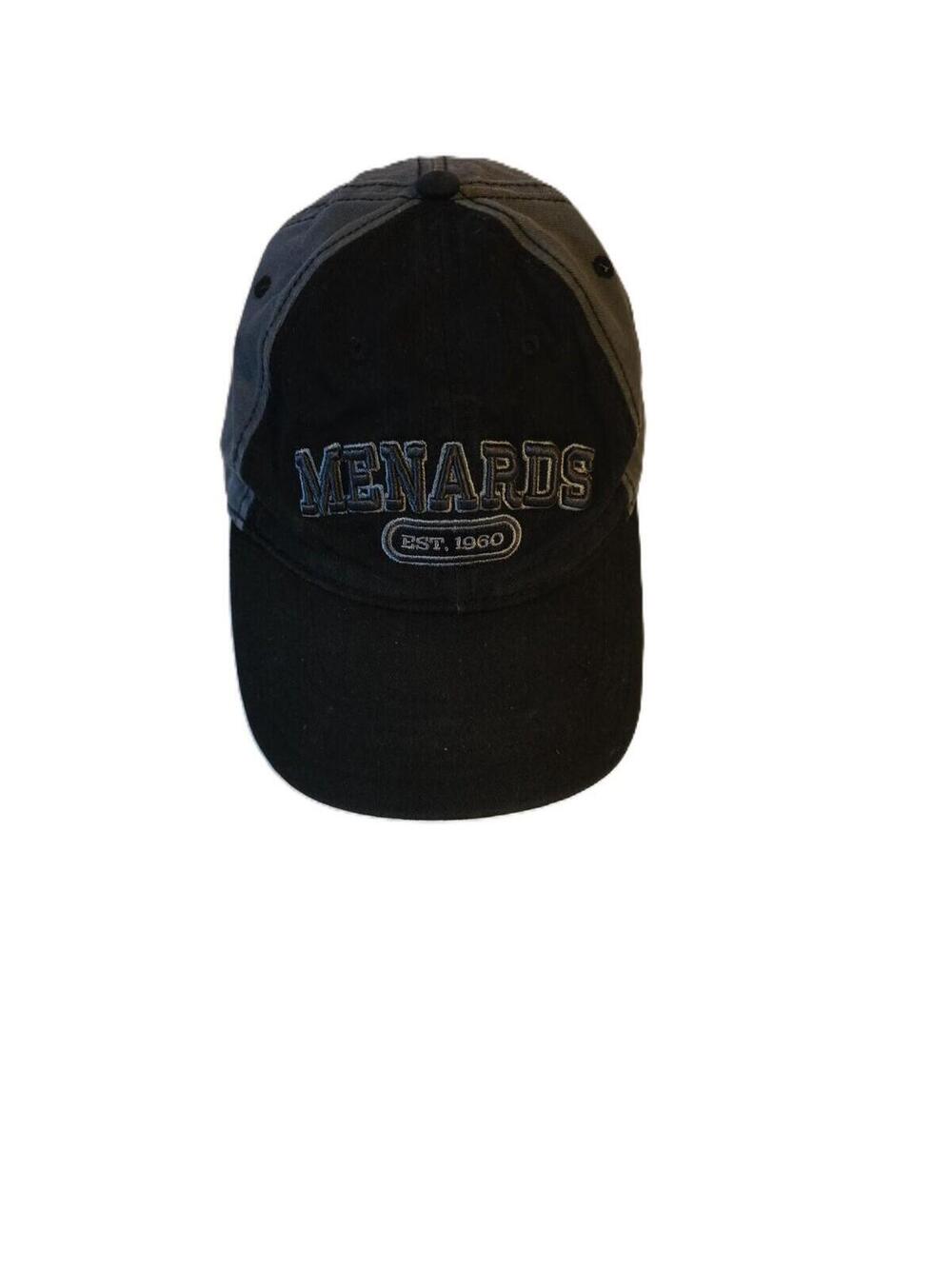 Menards Baseball Cap Adjustable Black & Gray